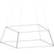 Z-Bar Rise LED 50.5 inch Silver Pendant Ceiling Light, Square